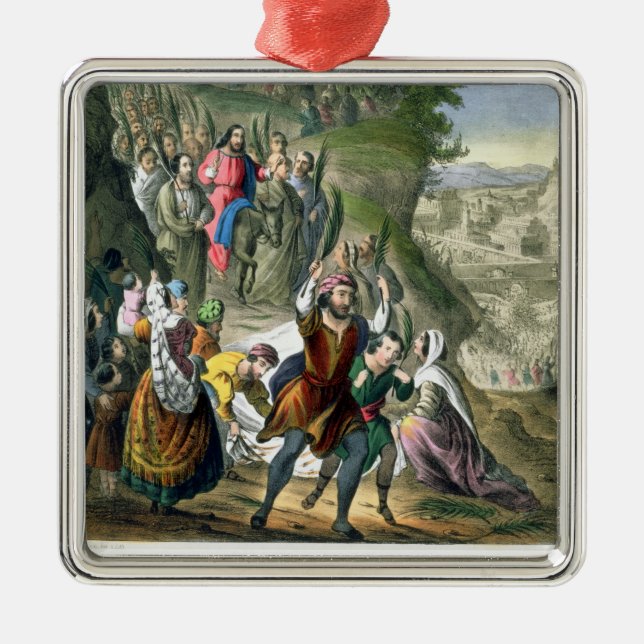 Christ's Triumphal Entry into Jerusalem, from a bi Metal Ornament (Front)