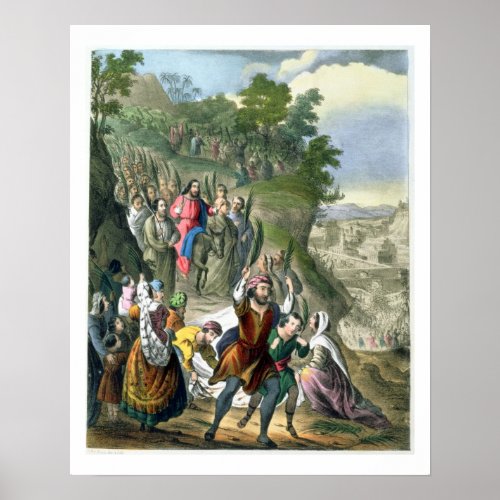 Christs Triumphal Entry into Jerusalem from a bi Poster