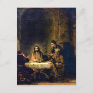 Christus in Emmaus by Rembrandt Postcard