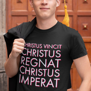 Christus Vincit Traditional Catholic Latin Mass T-Shirt