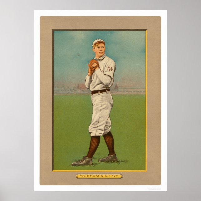 Christy Mathewson Giants Baseball 1911 Poster (Front)