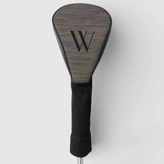 Chroma Denim Look Monogram / Initialized Golf Head Cover (Front)