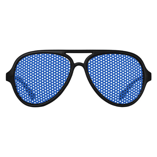 Chroma key colour Blue Aviator Sunglasses (Front)