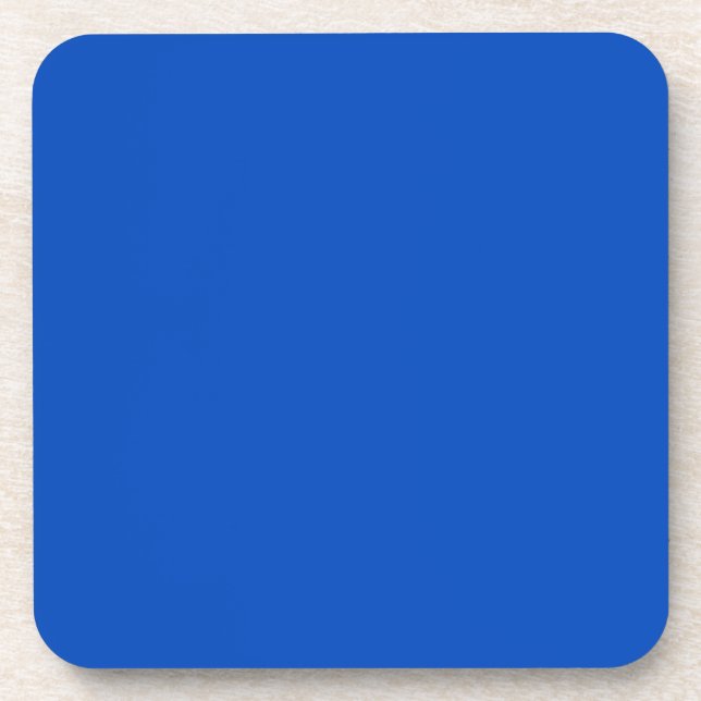 Chroma key colour Blue Beverage Coaster (Front)