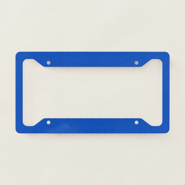 Chroma key colour Blue License Plate Frame (Front)