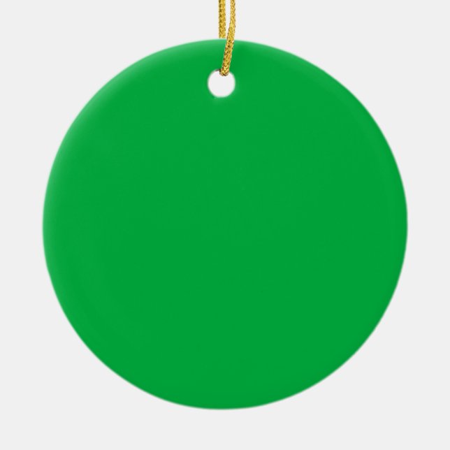 Chroma key colour Green Ceramic Ornament (Front)