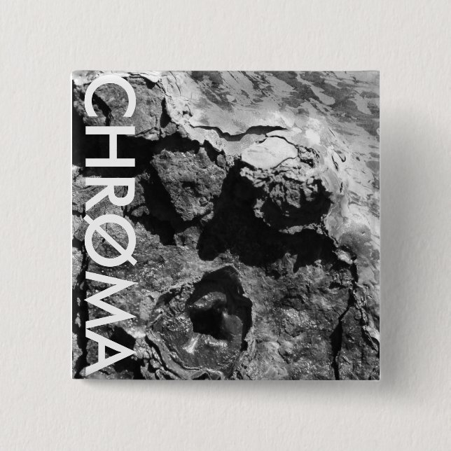 CHRØMA RUST BADGE PINBACK BUTTON (Front)