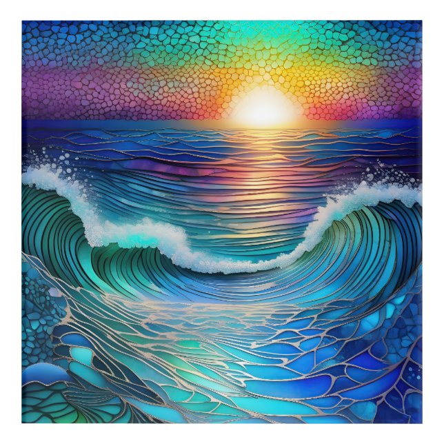 Chroma Sea Seascape Acrylic Print (Front)