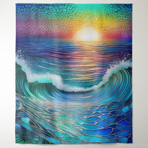 Chroma Sea Seascape Tapestry