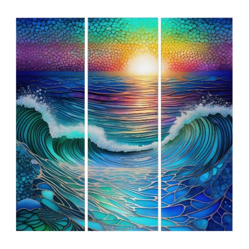 Chroma Sea Seascape Triptych