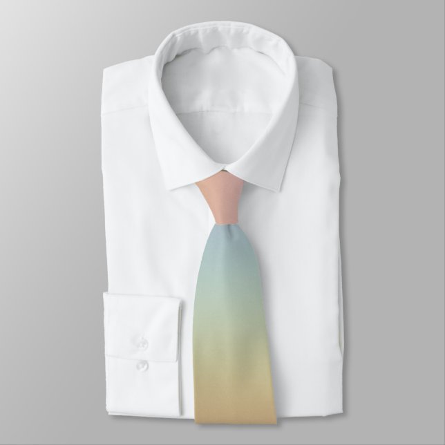 Chroma Textura - Rainbow Sorbet Gradient Neck Tie (Tied)