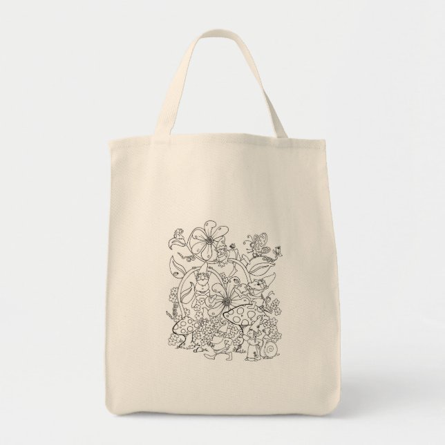 Chroma Tomes Gnomes Tote Bag Color Your Own (Front)
