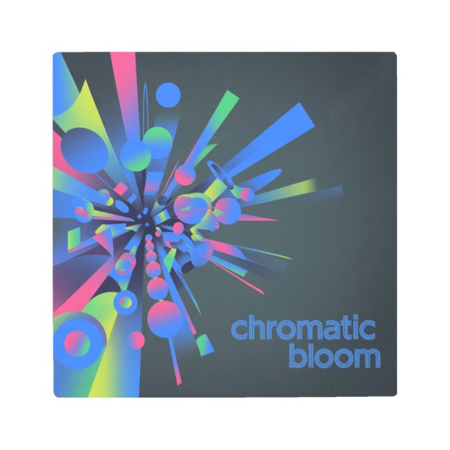 Chromatic Bloom Metal Print (Front)