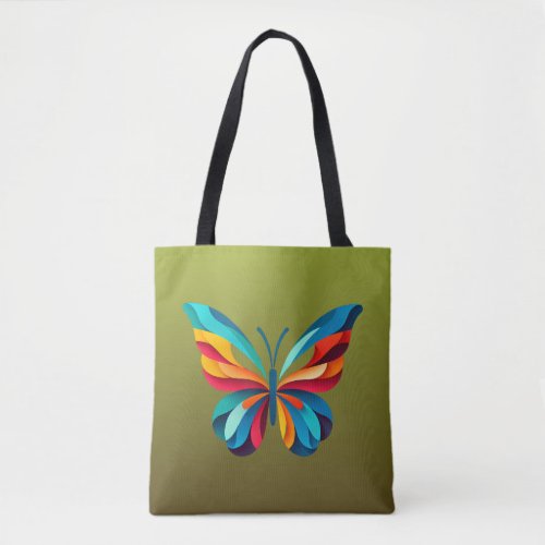 Chromatic Butterfly Tote Bag