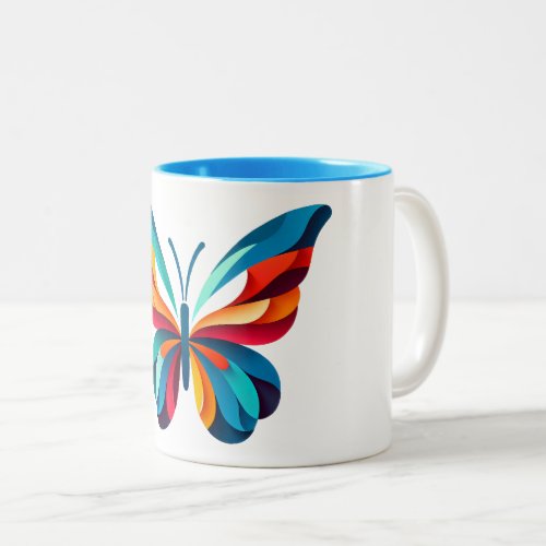 Chromatic Butterfly Two_Tone Coffee Mug