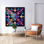 Chromatic Circlescape Canvas Print<br><div class="desc">Explore the enchanting world of ‘Chromatic Circlescape, ’ a captivating artwork featuring soothing colors and intricate fractal designs. Immerse yourself in the gentle rhythm of circles and dots, as this mesmerizing creation takes you on a tranquil journey of visual delight. Discover the harmonious interplay of form and color that evokes...</div>