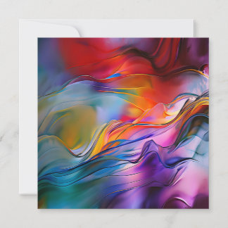 "Chromatic Currents" Contemporary Abstract Thank You Card