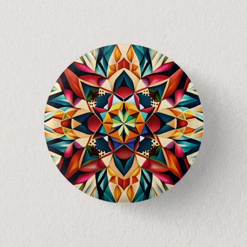 Chromatic Dream a colorful abstract design Button