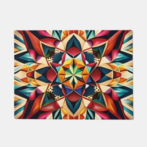 Chromatic Dream a colorful abstract design Doormat