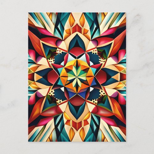 Chromatic Dream a colorful abstract design Postcard