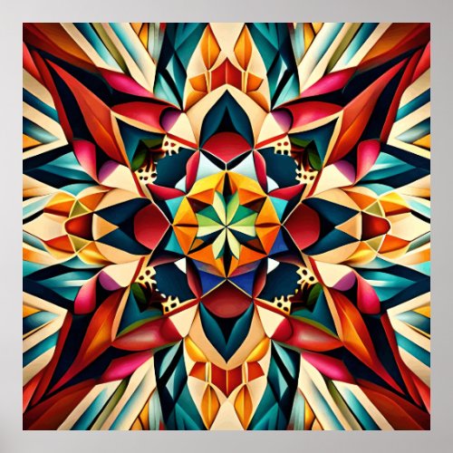 Chromatic Dream a colorful abstract design Poster