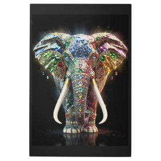 Chromatic Elephant Wall Art | Vibrant Geometric El