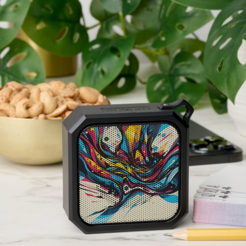 Chromatic Flow – Abstract Fluid Motion Design Bluetooth Speaker