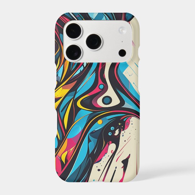 Chromatic Flow – Abstract Fluid Motion Design iPhone Case (Back)
