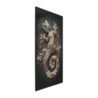 Chromatic Gecko | Vibrant Crystal Gecko | Metal Print