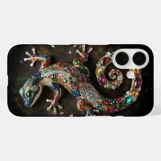 Chromatic Gecko Wall Art | Vibrant Crystal Gecko | iPhone 16 Case