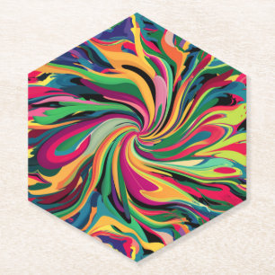 CHROMATIC HARMONY: A PSYCHEDELIC DANCE PAPER COASTER