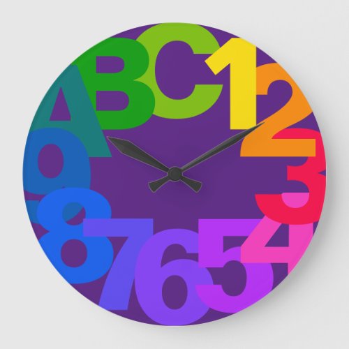 Chromatic Hexadecimal 12_Hour Large Clock