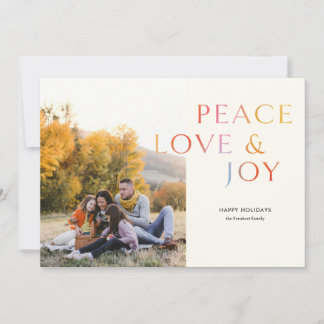 Chromatic Joy Horizontal Holiday Photo Card