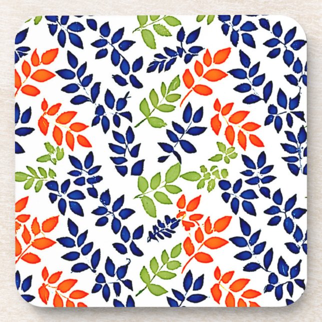 Chromatic Leaf Repeat Beverage Coaster (Front)