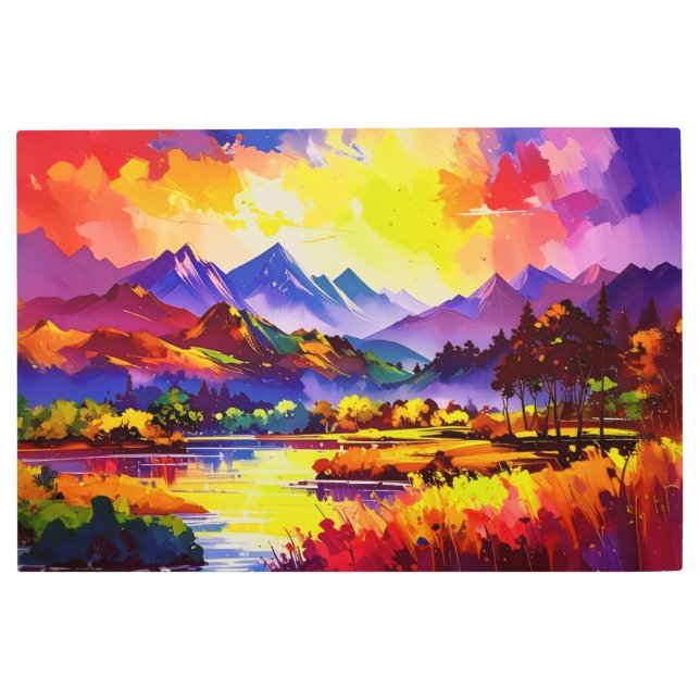 Chromatic Peaks  Metal Print (Front)