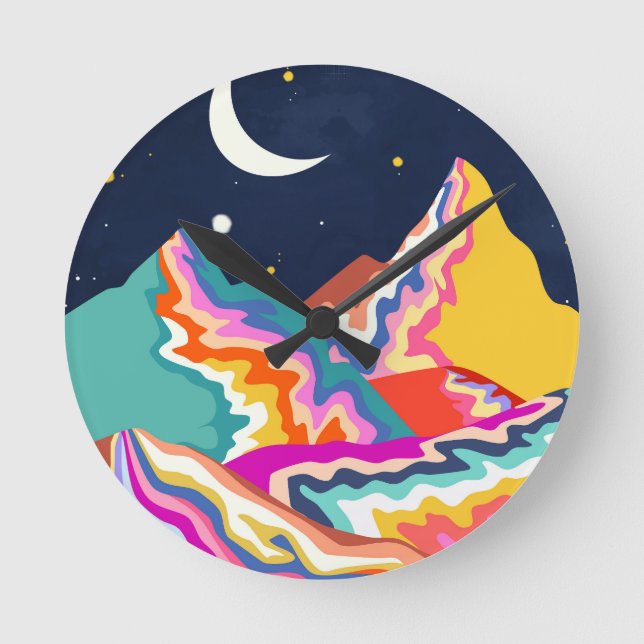 Chromatic Peaks Round Clock (Front)