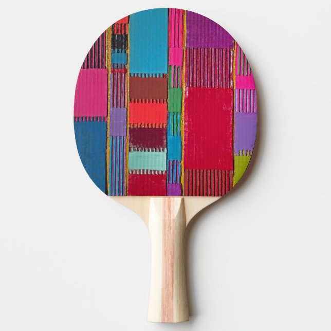 Chromatic Quilt Ping-Pong Paddle (Front)