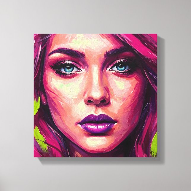 Chromatic Rapture Stretched Canvas Print (Front)