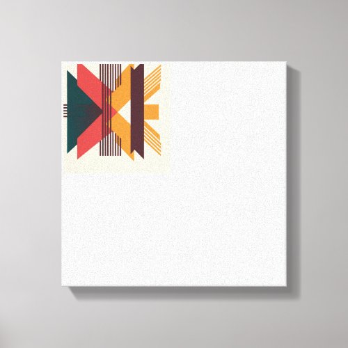 Chromatic Retro Abstract Stretched Canvas Print