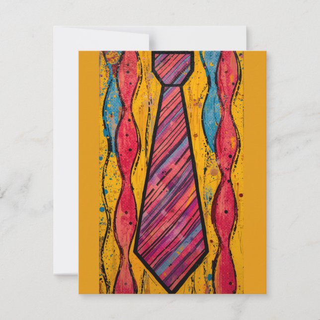 Chromatic Rhythm Tie Note Card (Front)