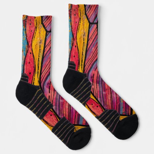 Chromatic Rhythm Tie Socks