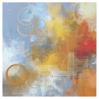 chromatic skyline: urban abstraction pulse gallery wrap