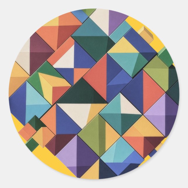 Chromatic Structure Classic Round Sticker (Front)