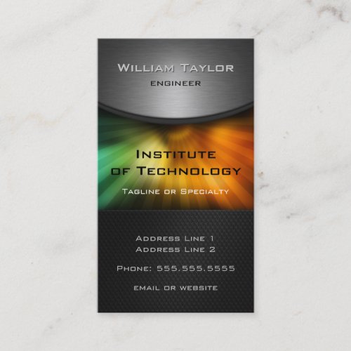 Chromatic Technology Elegant Design with QR code Business Card