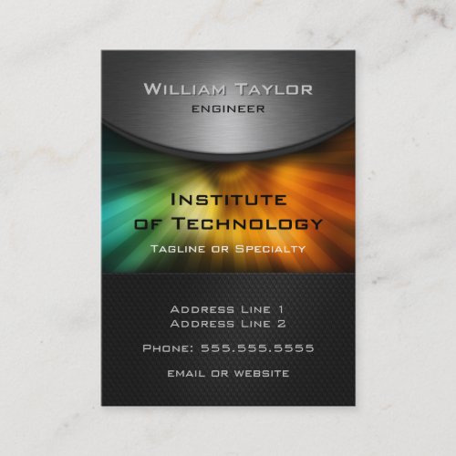 Chromatic Technology Elegant Design with QR code Business Card