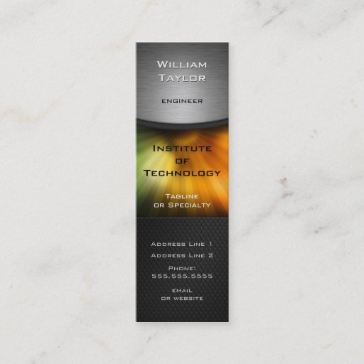 Customizable Chromatic Technology Elegant Design with QR code Business Card Template