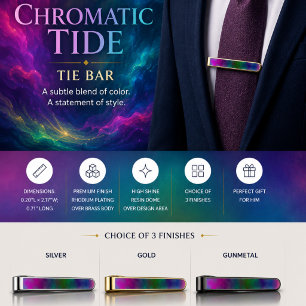 Chromatic Tide Gold Finish Tie Bar