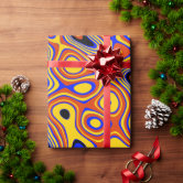 3D Retro Squiggle Repeat Pattern Wrapping Paper