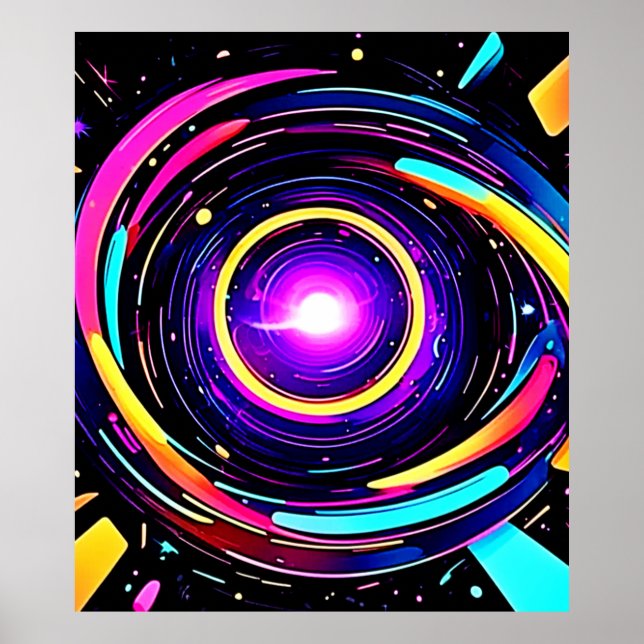 Chromatic Vortex Art Poster (Front)