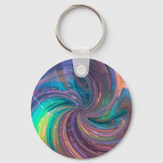 Chromatic Vortex Keychain (Front)